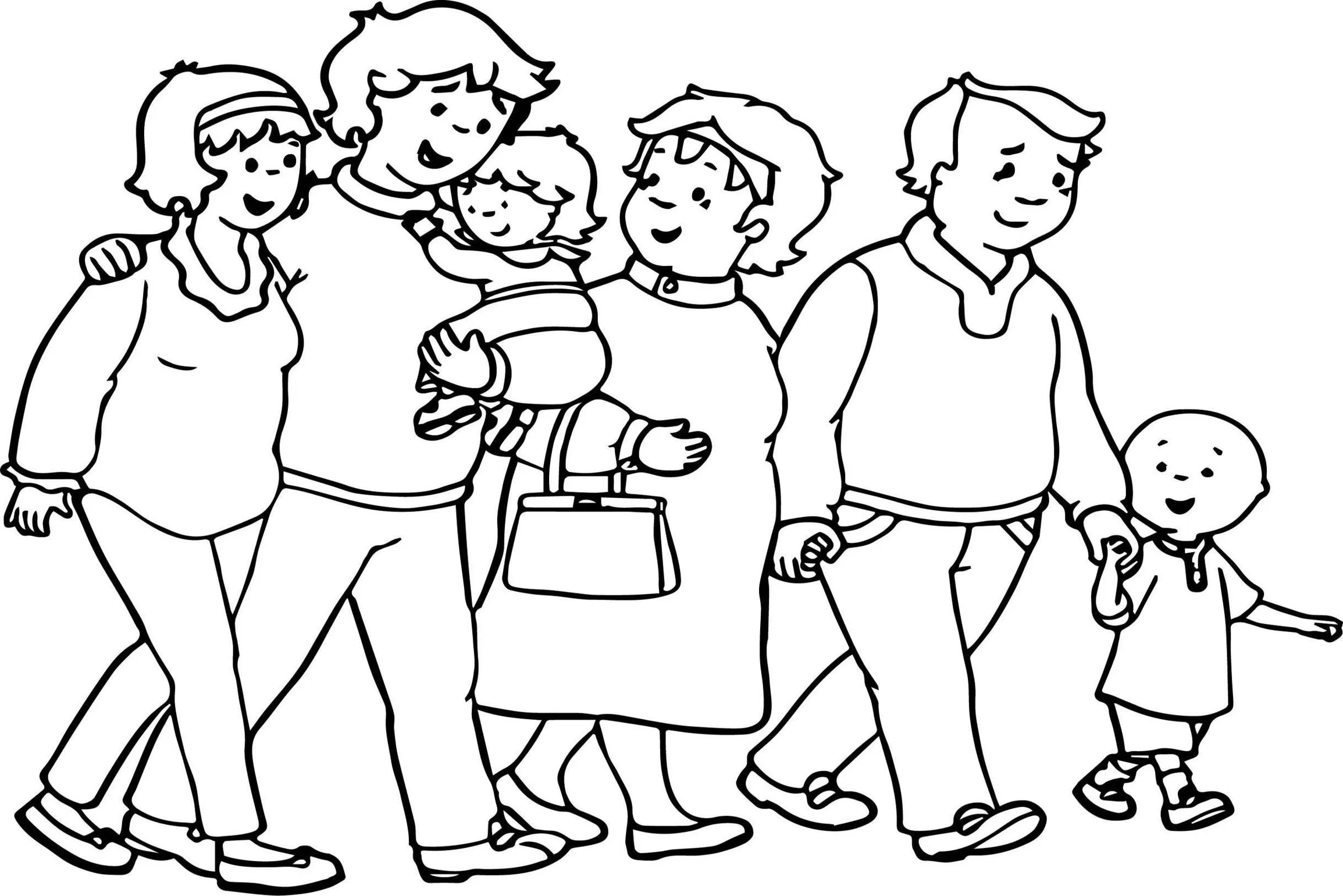Desenho de Caillou para colorir e imprimir: número 24