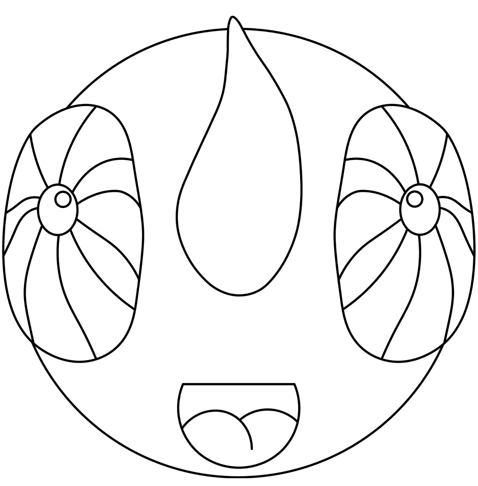 Desenho de Camaleão para colorir e imprimir: número 12