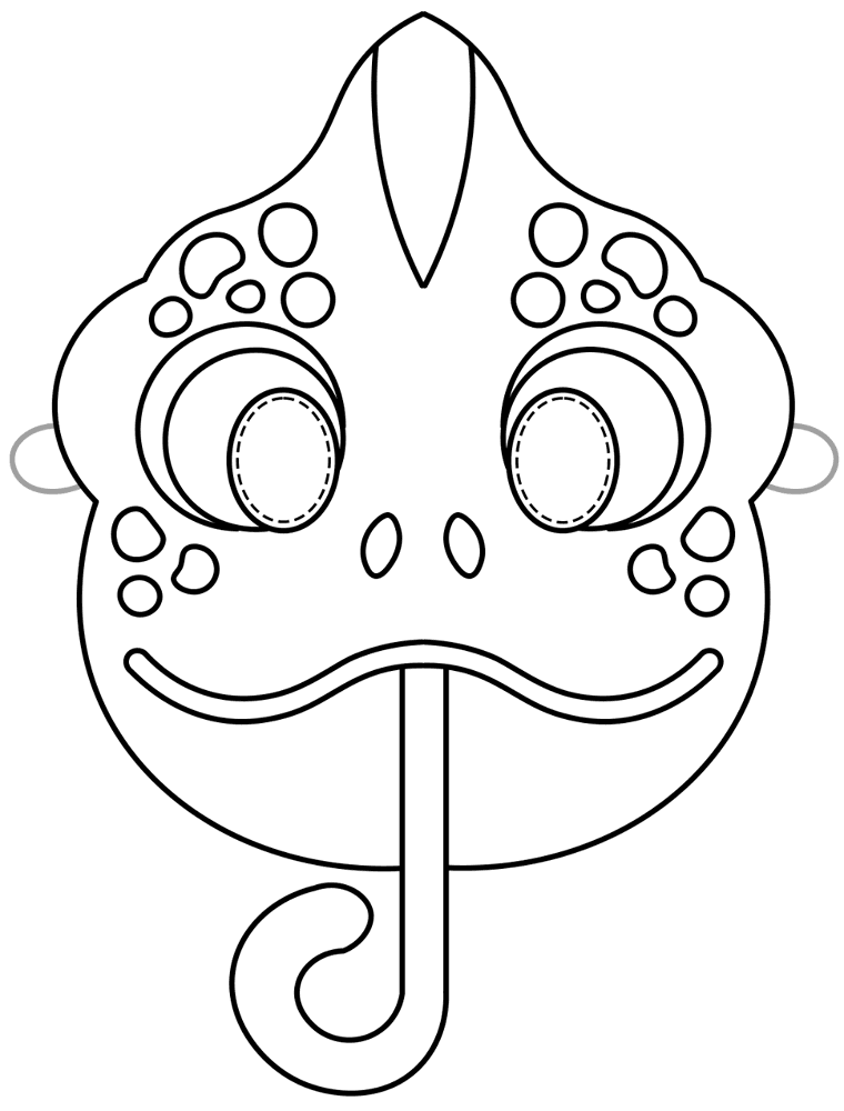 Desenho de Camaleão para colorir e imprimir: número 21