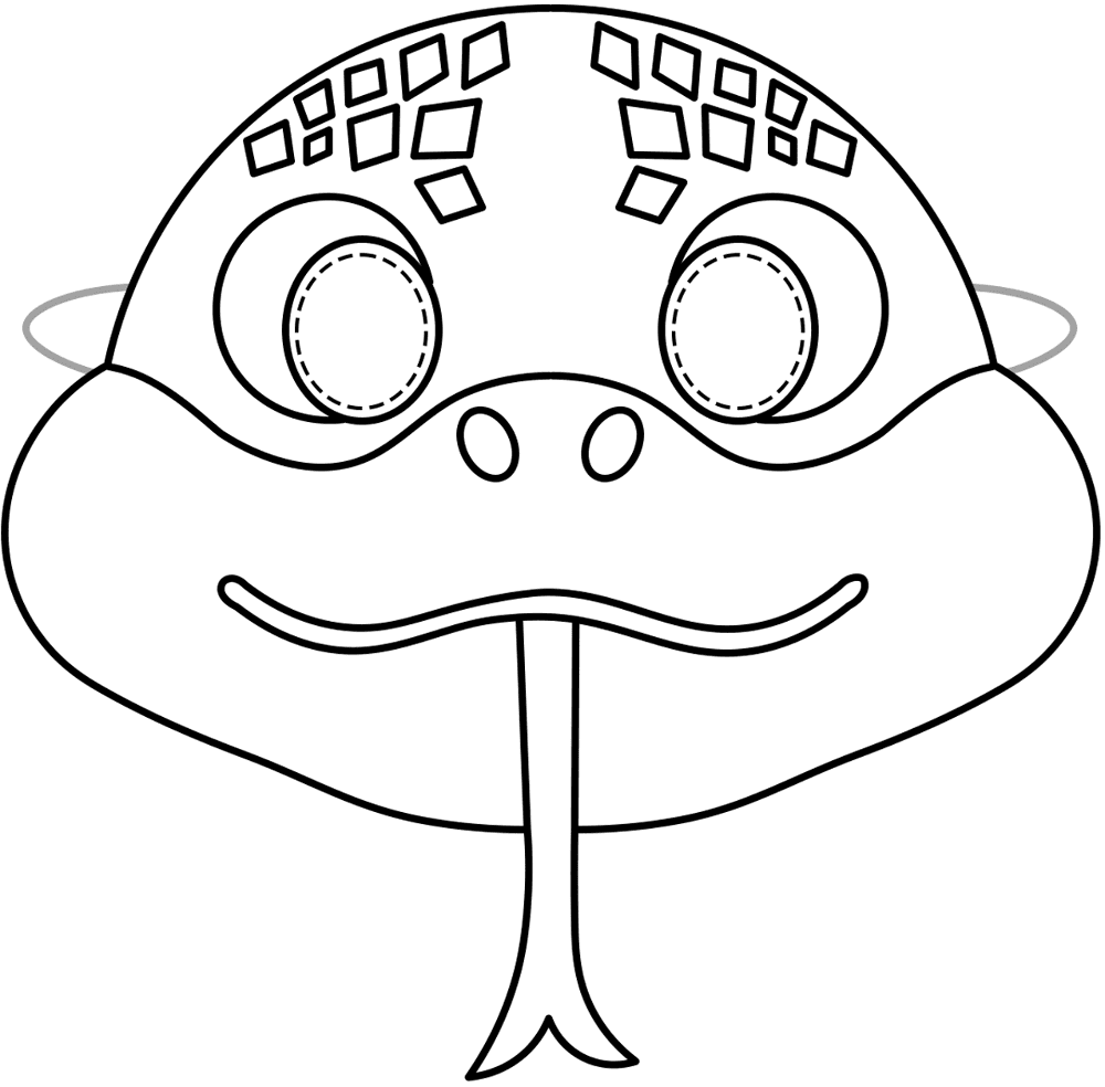 Desenho de Camaleão para colorir e imprimir: número 22