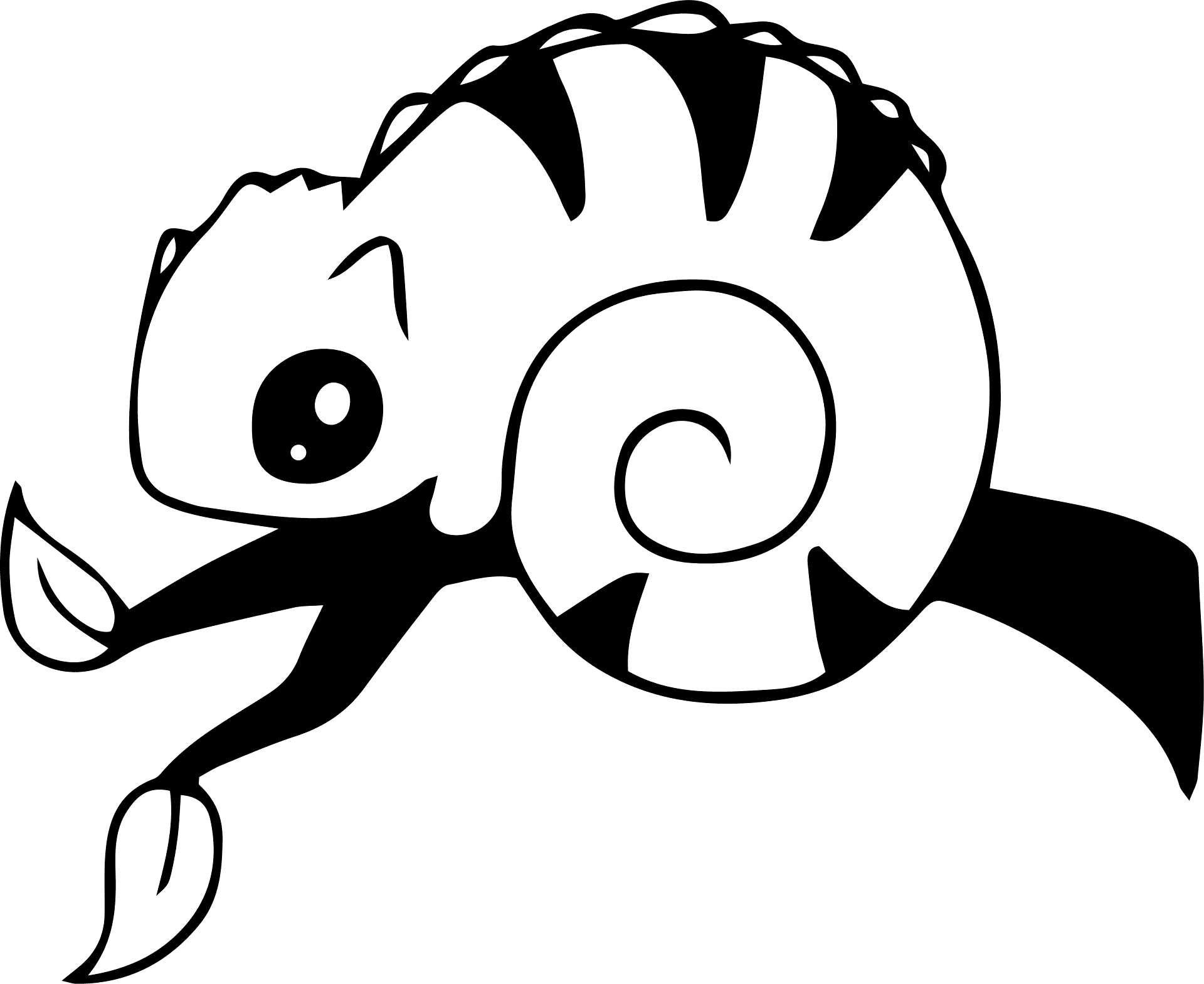 Desenho de Camaleão para colorir e imprimir: número 27