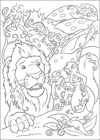 Desenho de Camaleão para colorir e imprimir: número 32
