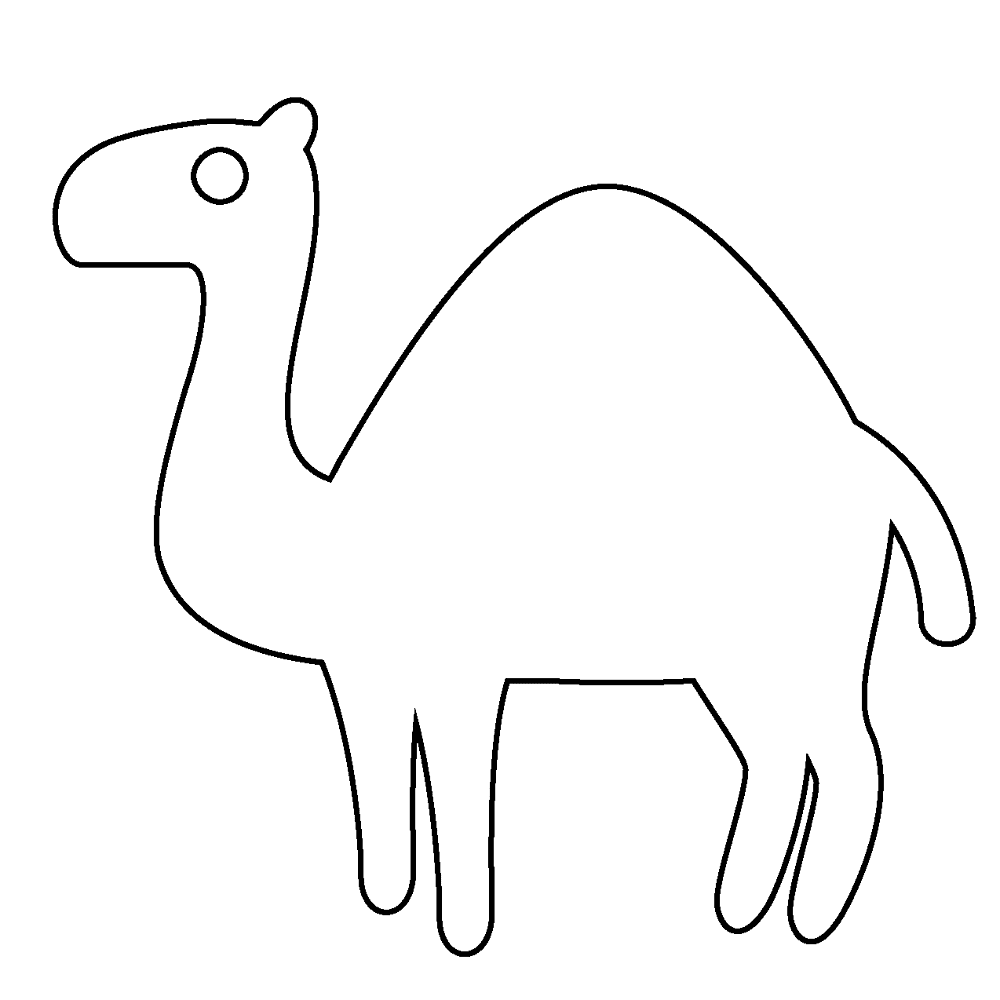 Desenho de Camelos para colorir e imprimir: número 9
