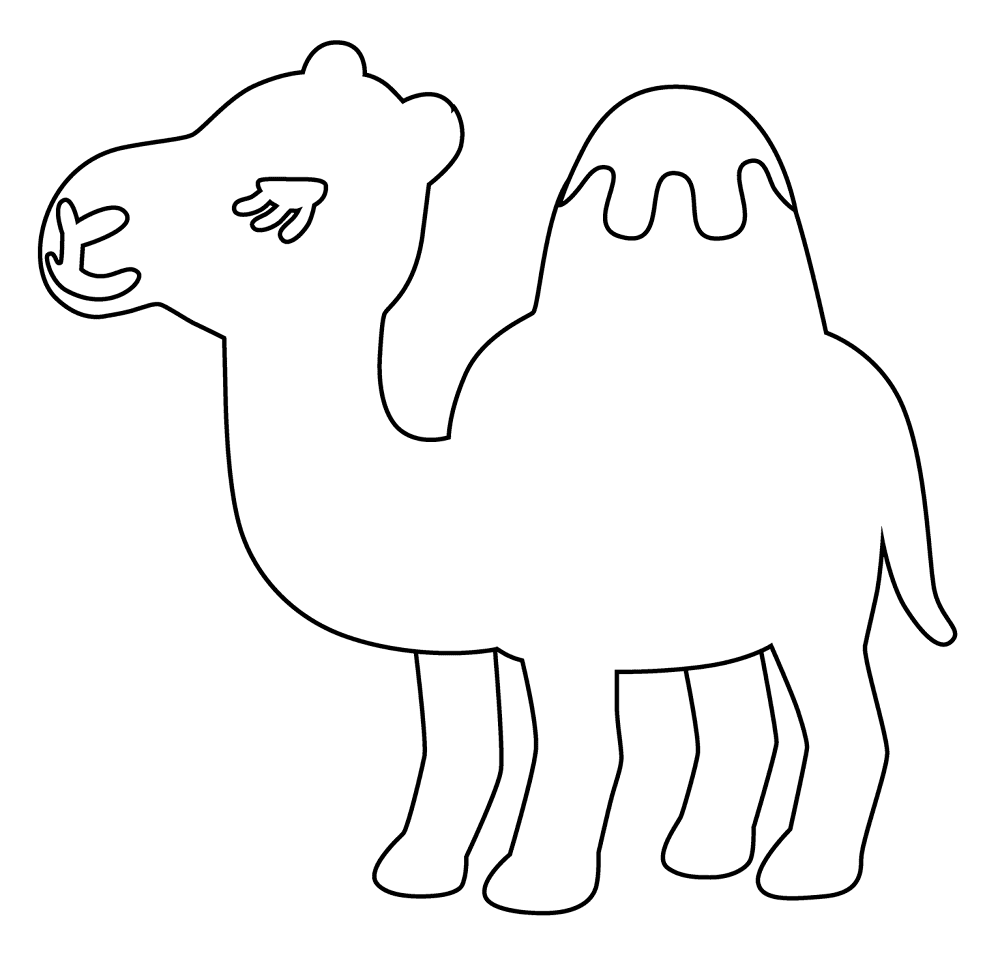 Desenho de Camelos para colorir e imprimir: número 12