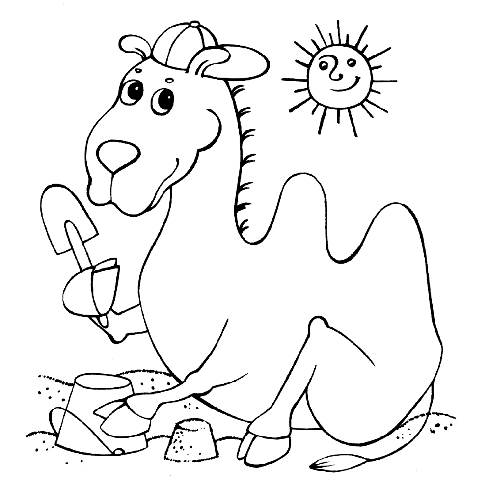 Desenho de Camelos para colorir e imprimir: número 23