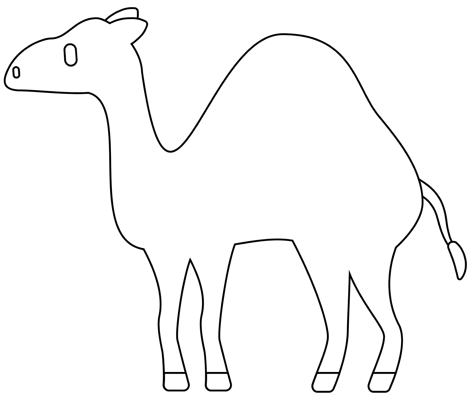 Desenho de Camelos para colorir e imprimir: número 32