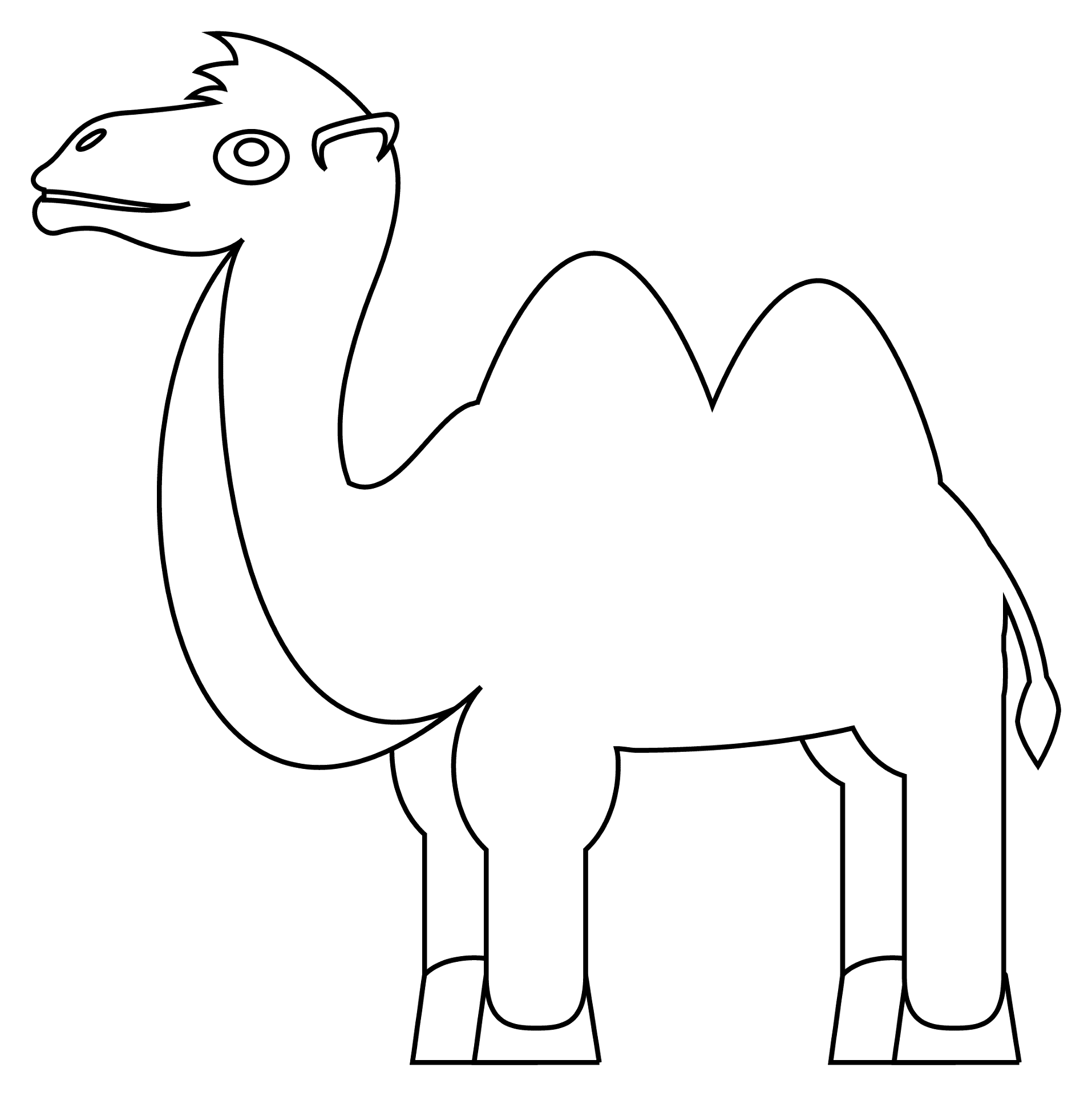 Desenho de Camelos para colorir e imprimir: número 33
