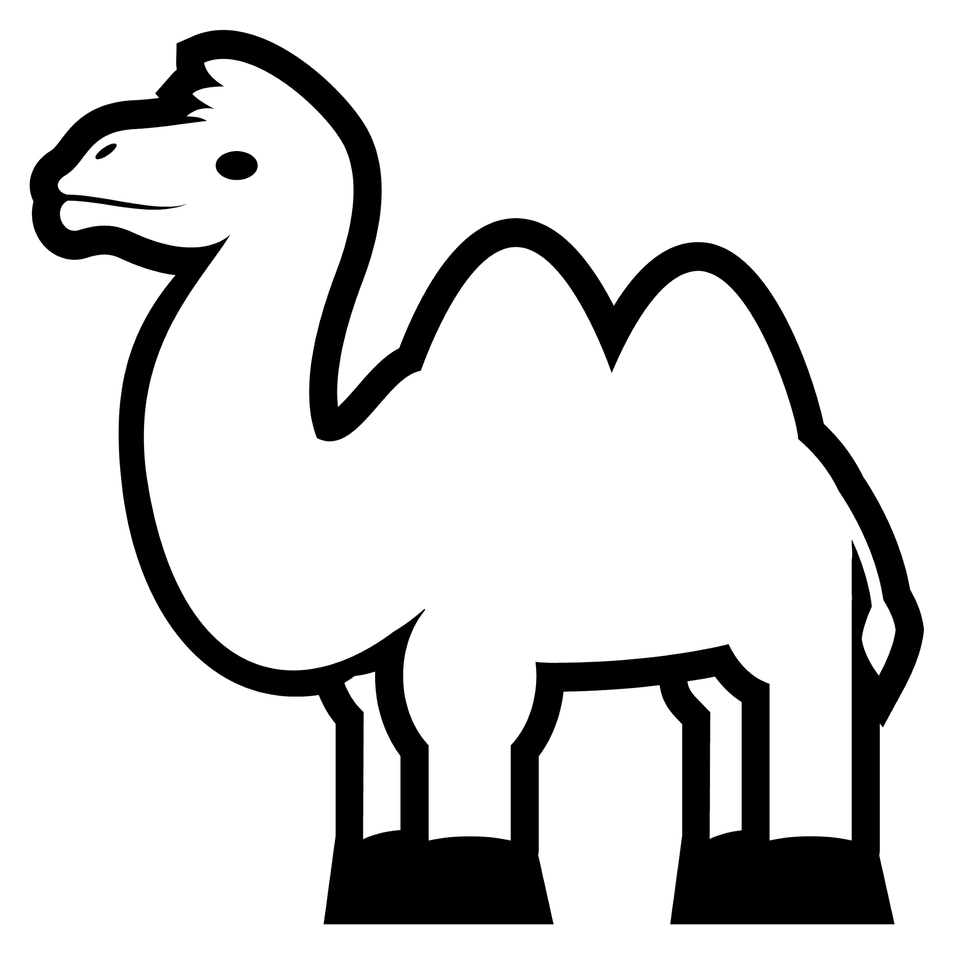 Desenho de Camelos para colorir e imprimir: número 34