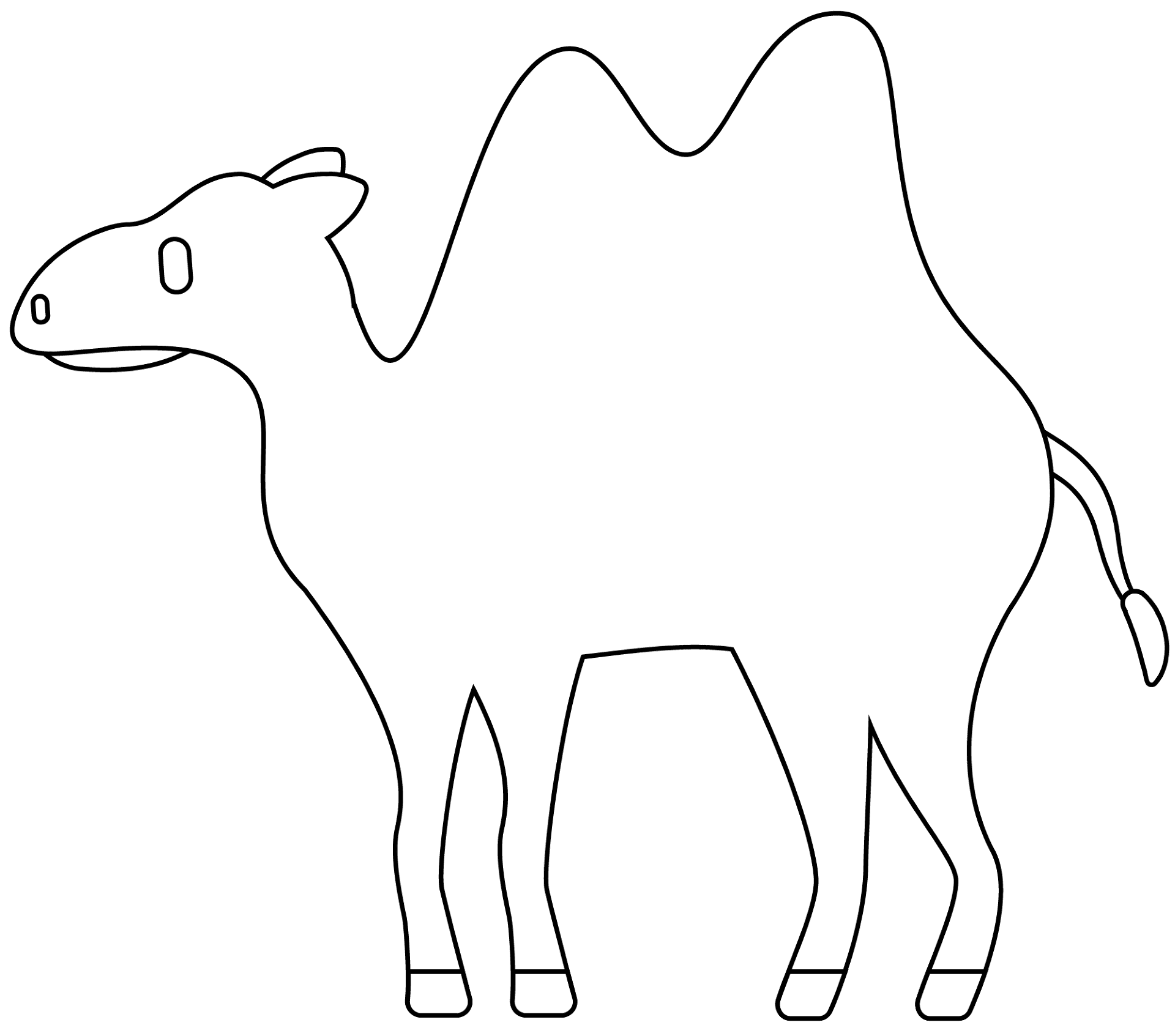 Desenho de Camelos para colorir e imprimir: número 35