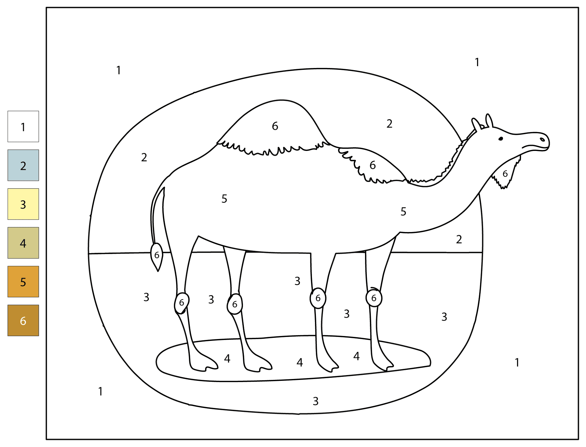 Desenho de Camelos para colorir