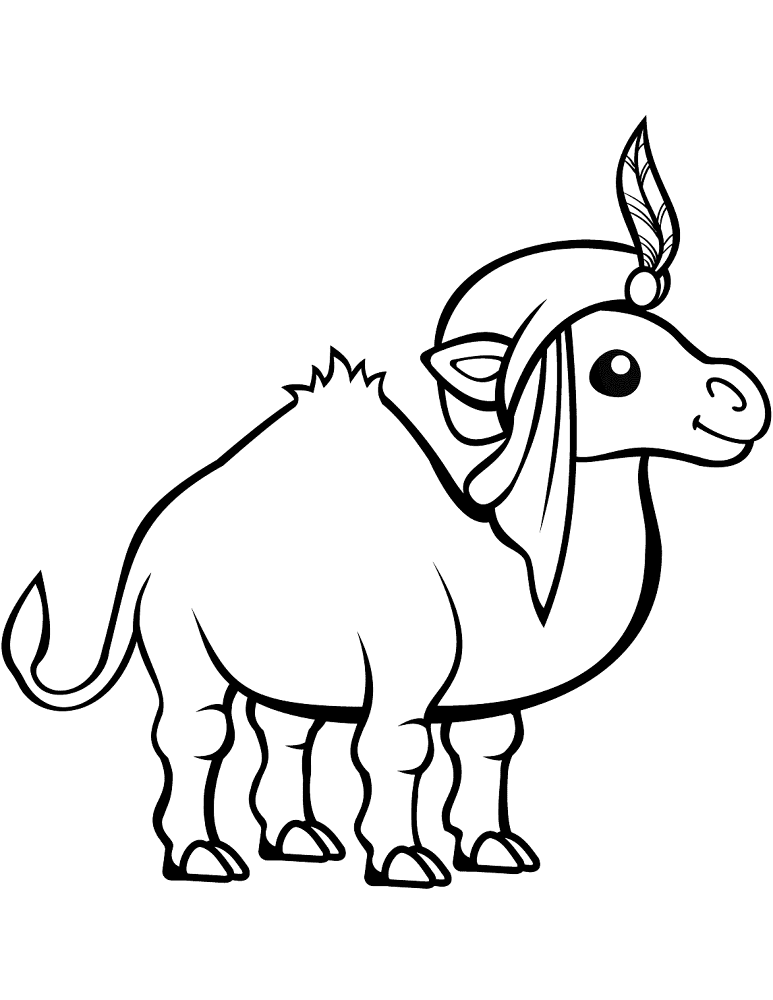 Desenho de Camelos para colorir