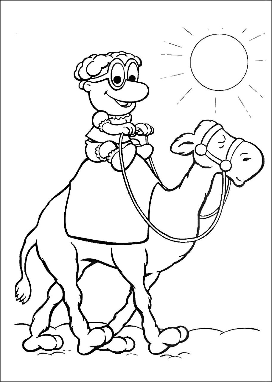 Desenho de Camelos para colorir