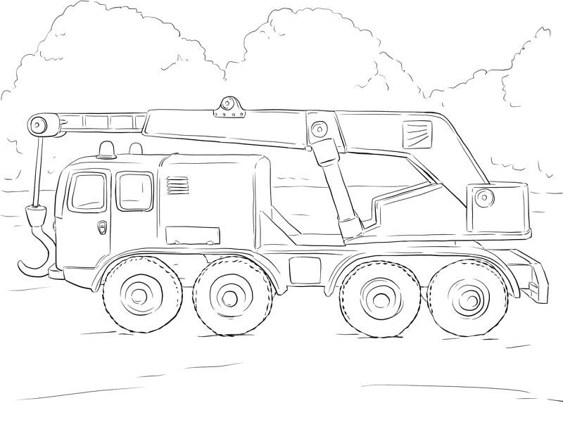 Desenho de Caminhoes para colorir e imprimir: número 2