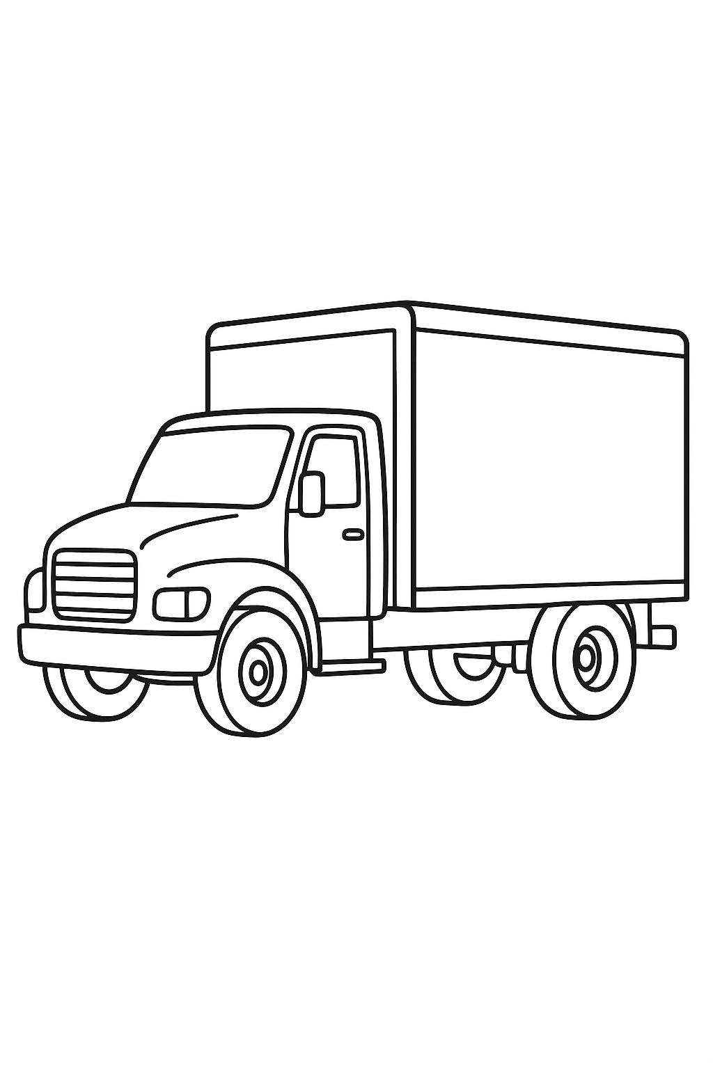 Desenho de Caminhoes para colorir e imprimir: número 5