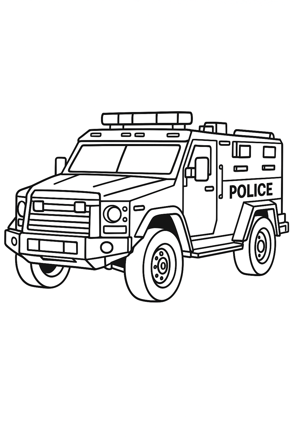 Desenho de Caminhoes para colorir e imprimir: número 7