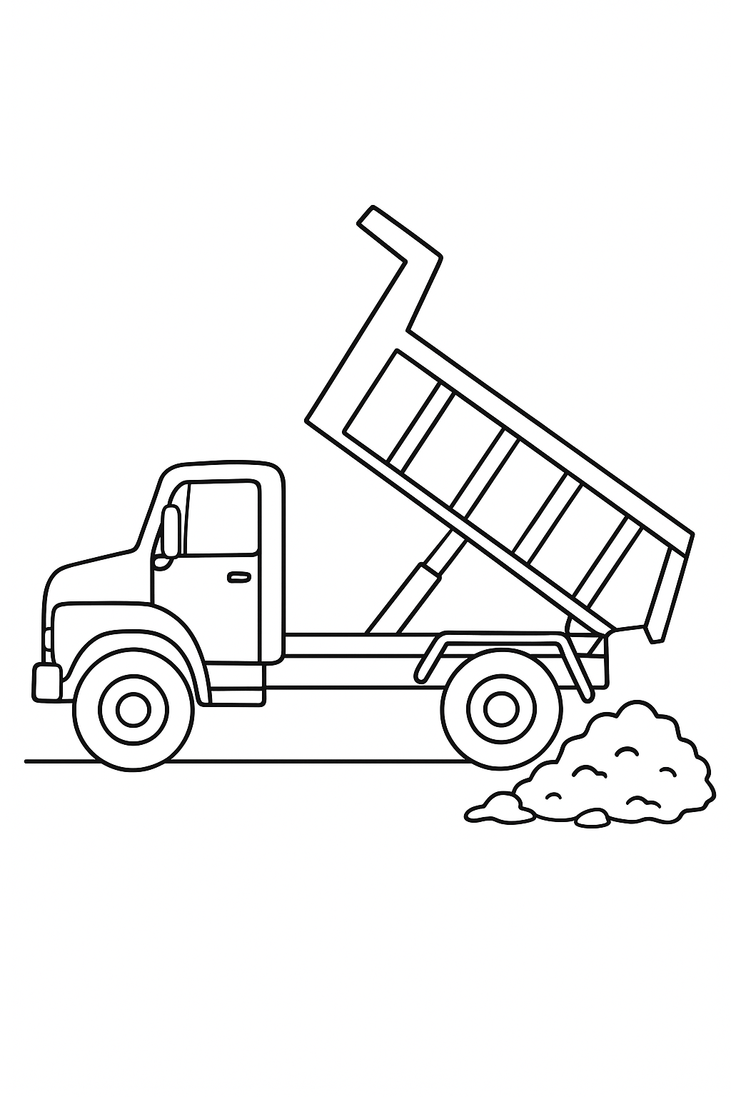 Desenho de Caminhoes para colorir e imprimir: número 10
