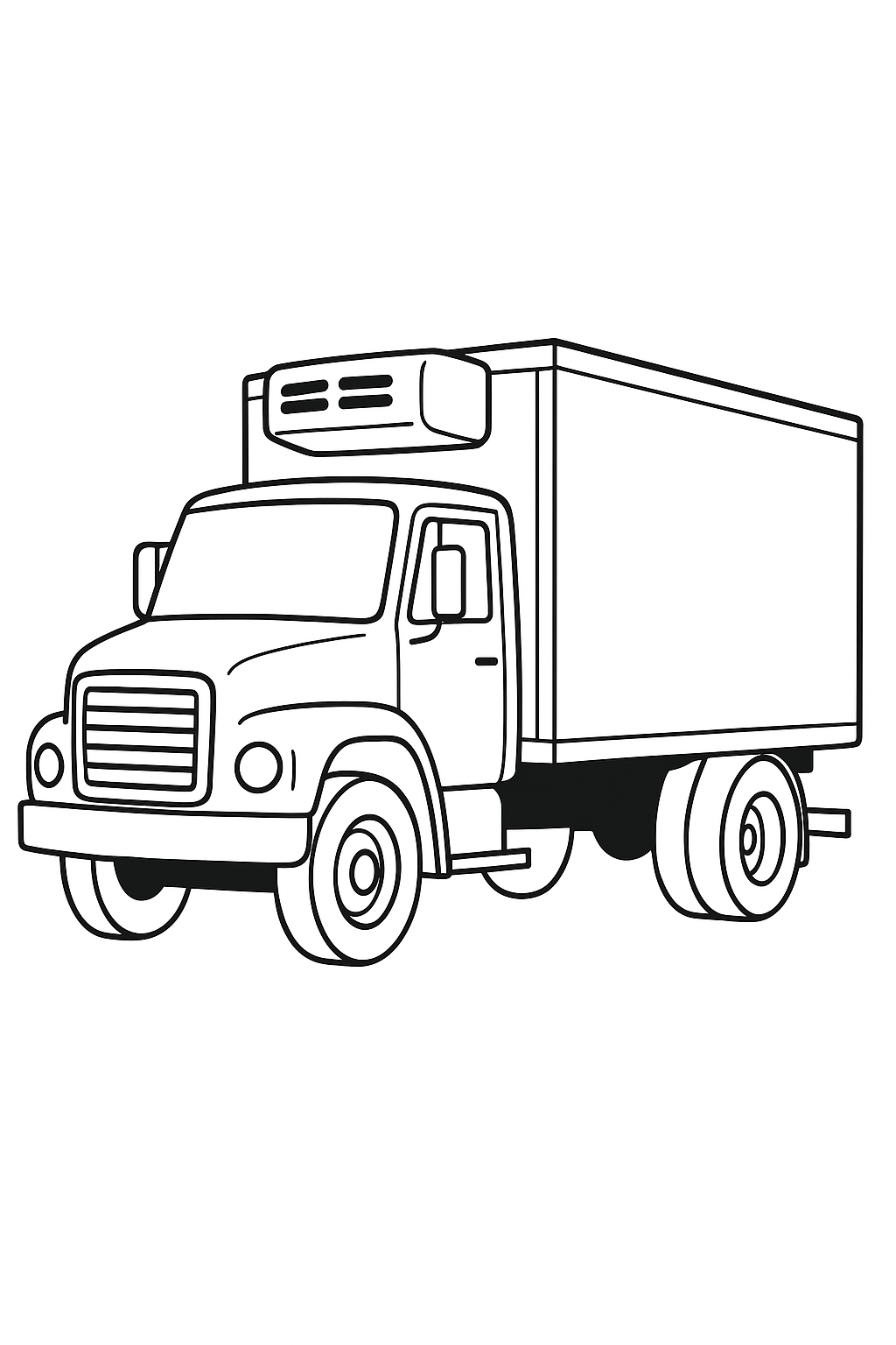 Desenho de Caminhoes para colorir e imprimir: número 12