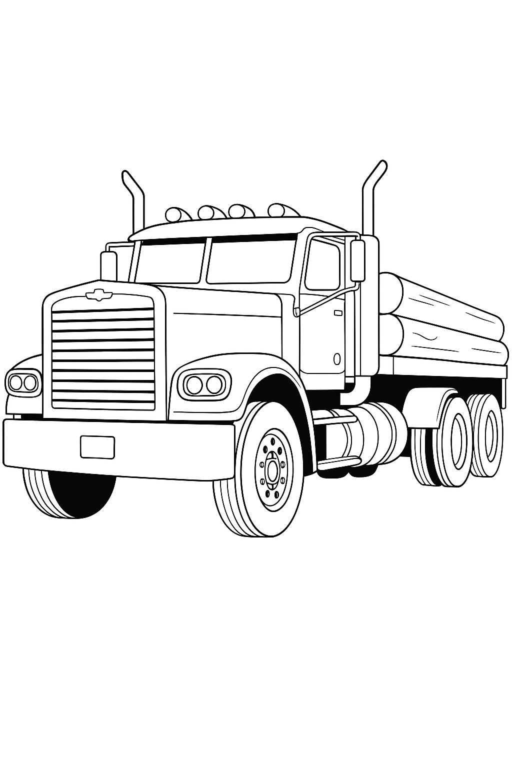 Desenho de Caminhoes para colorir e imprimir: número 20
