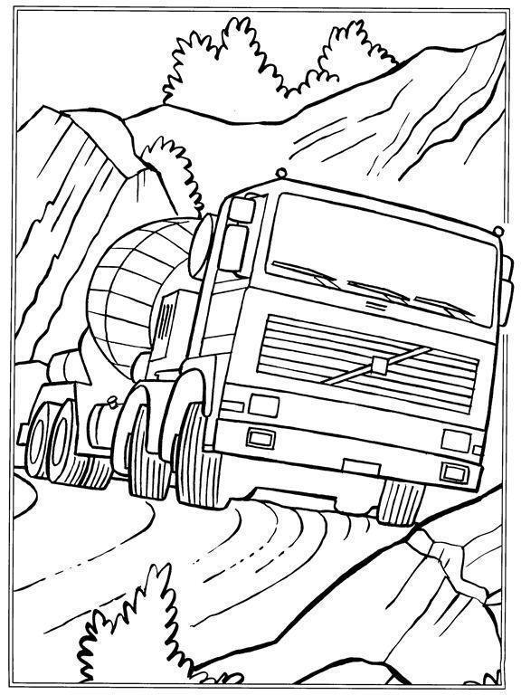 Desenho de Caminhoes para colorir e imprimir: número 23