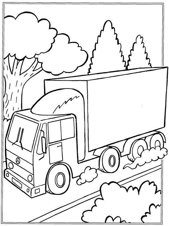 Desenho de Caminhoes para colorir e imprimir: número 24