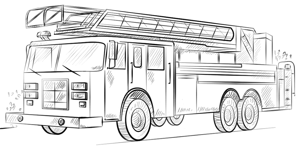 Desenho de Caminhoes para colorir e imprimir: número 26