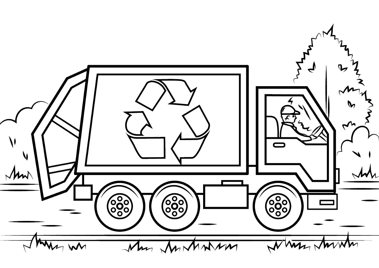 Desenho de Caminhoes para colorir e imprimir: número 30