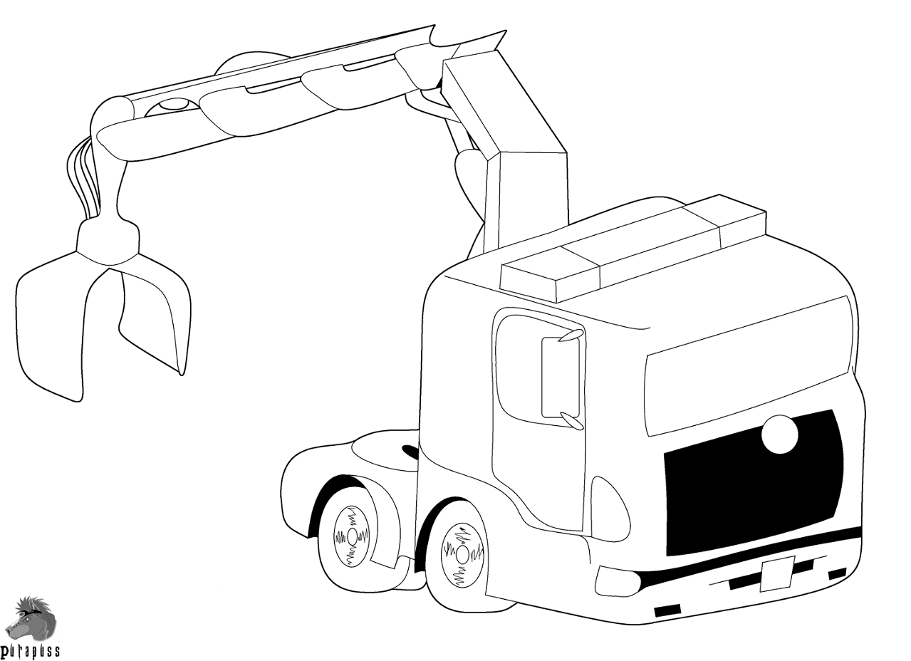 Desenho de Caminhoes para colorir e imprimir: número 31