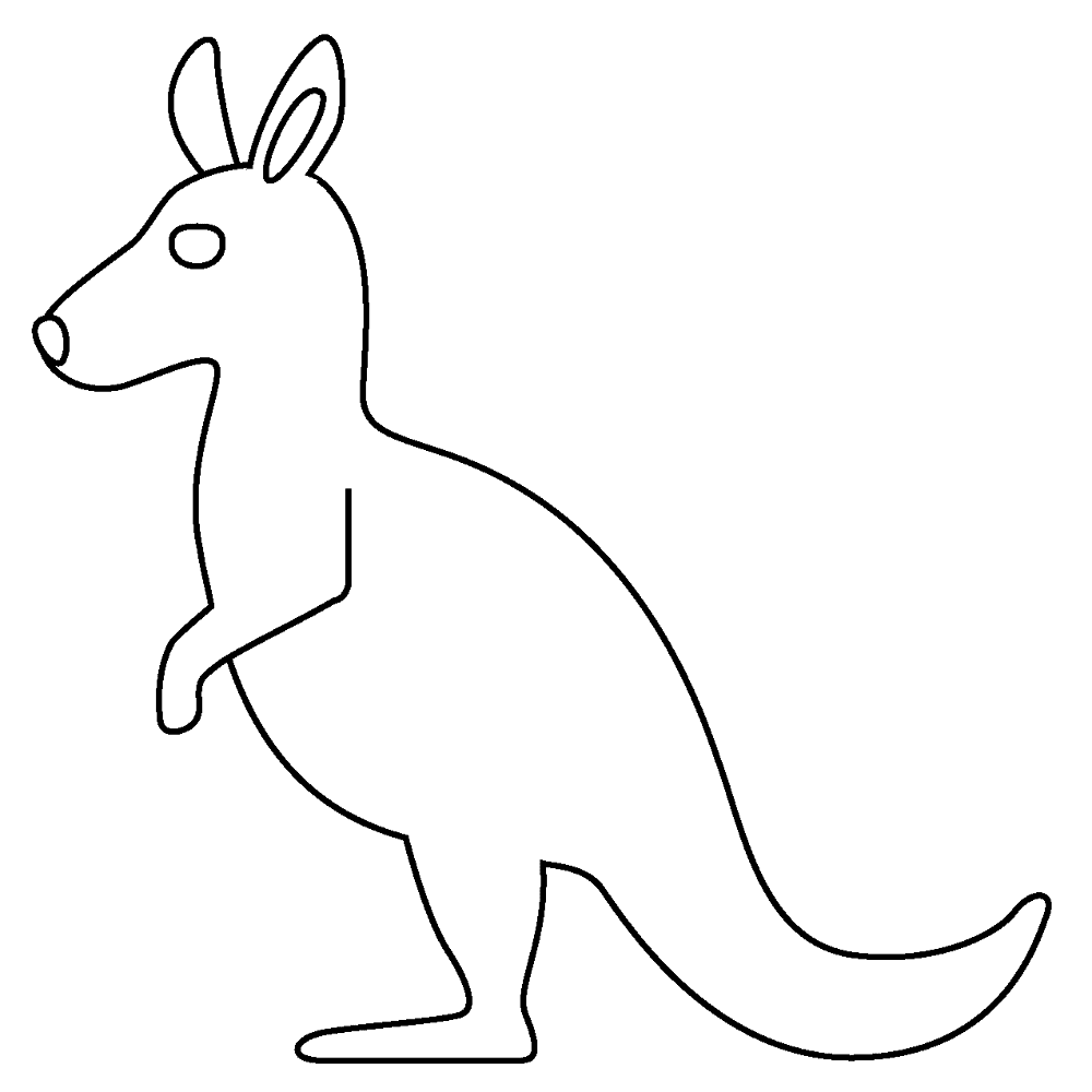 Desenho de Cangurus para colorir e imprimir: número 4
