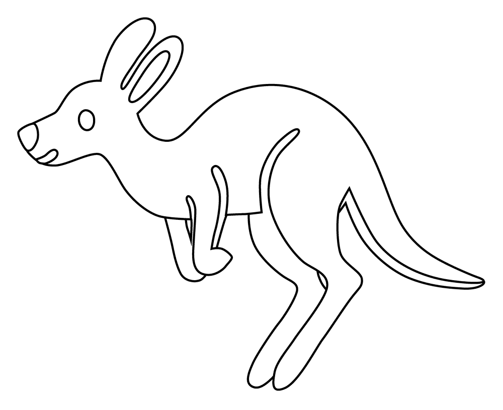 Desenho de Cangurus para colorir e imprimir: número 6