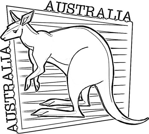 Desenho de Cangurus para colorir e imprimir: número 12