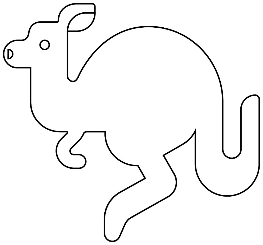 Desenho de Cangurus para colorir e imprimir: número 15