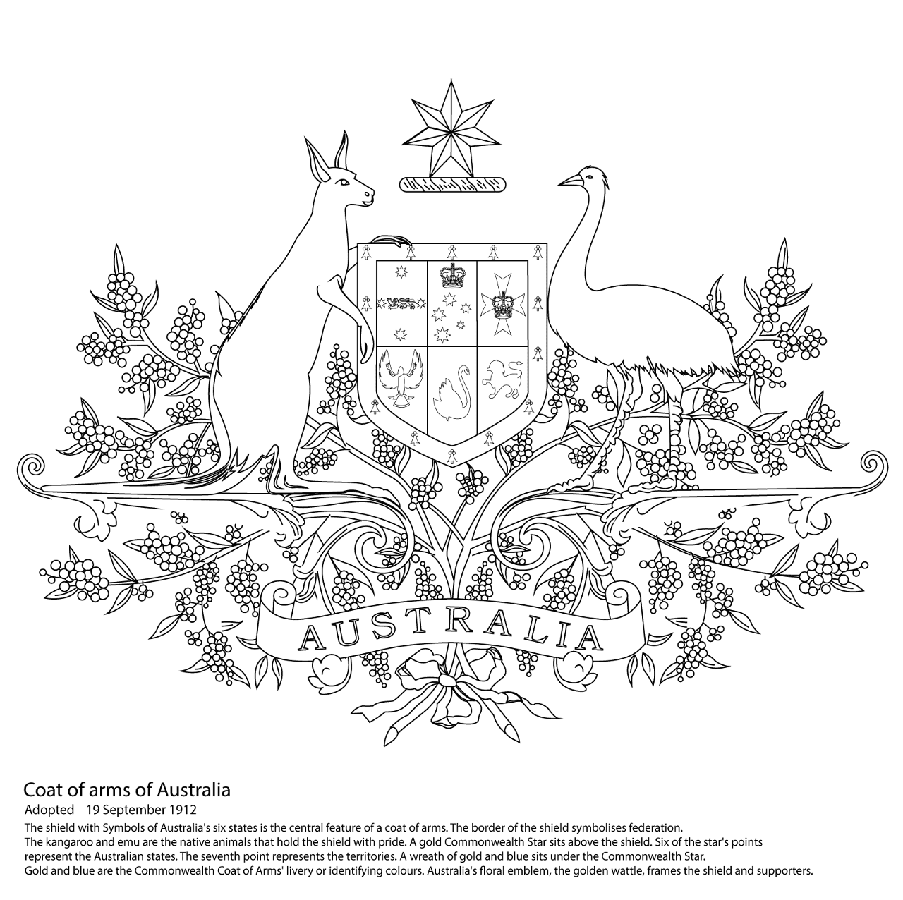 Desenho de Cangurus para colorir e imprimir: número 17