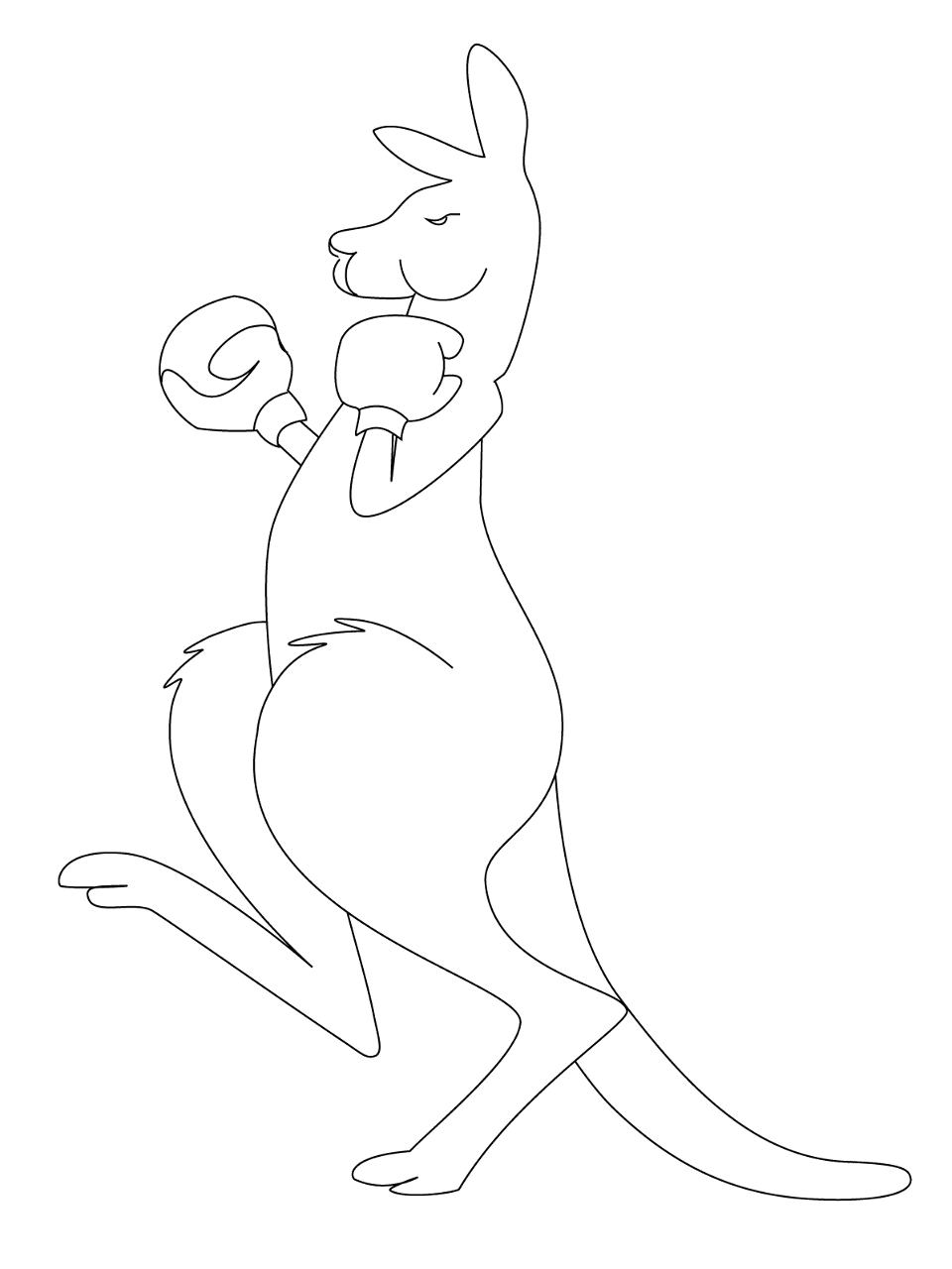 Desenho de Cangurus para colorir e imprimir: número 19