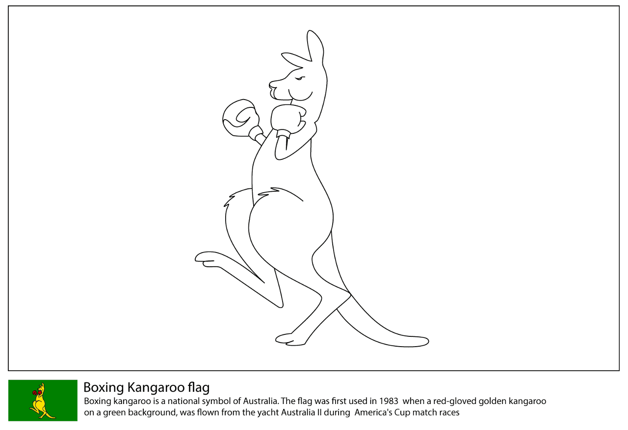 Desenho de Cangurus para colorir e imprimir: número 20
