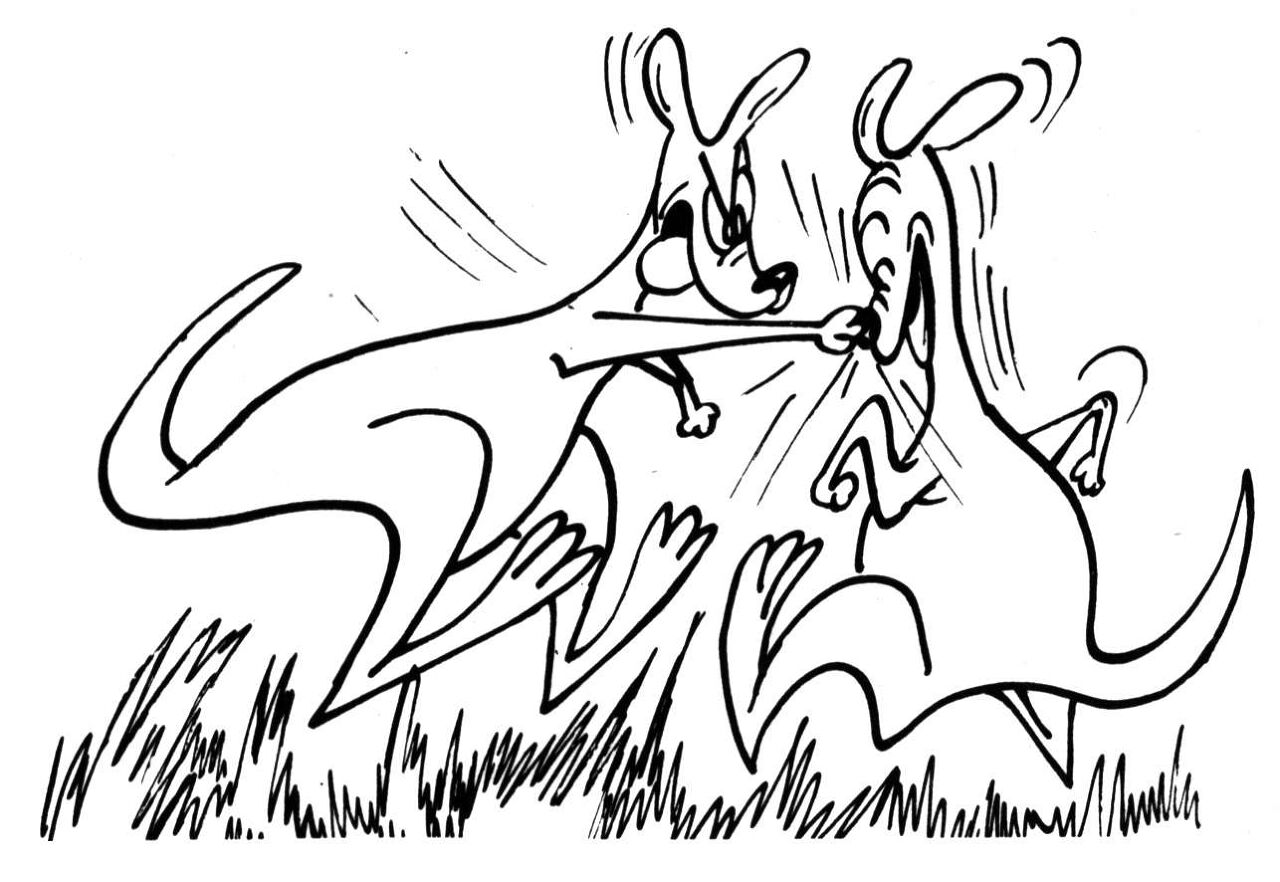 Desenho de Cangurus para colorir e imprimir: número 36