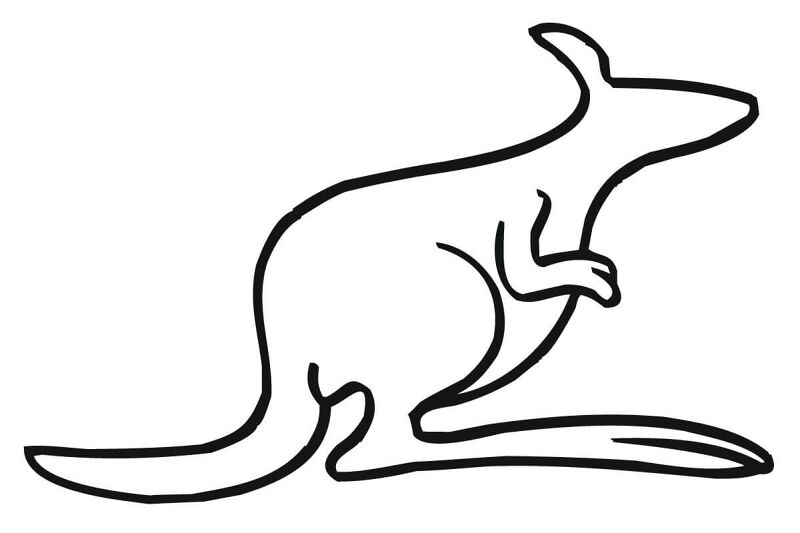 Desenho de Cangurus para colorir e imprimir: número 44