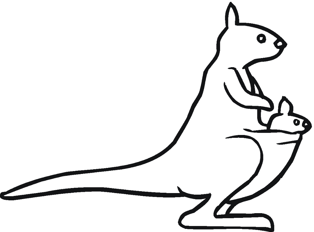 Desenho de Cangurus para colorir e imprimir: número 47