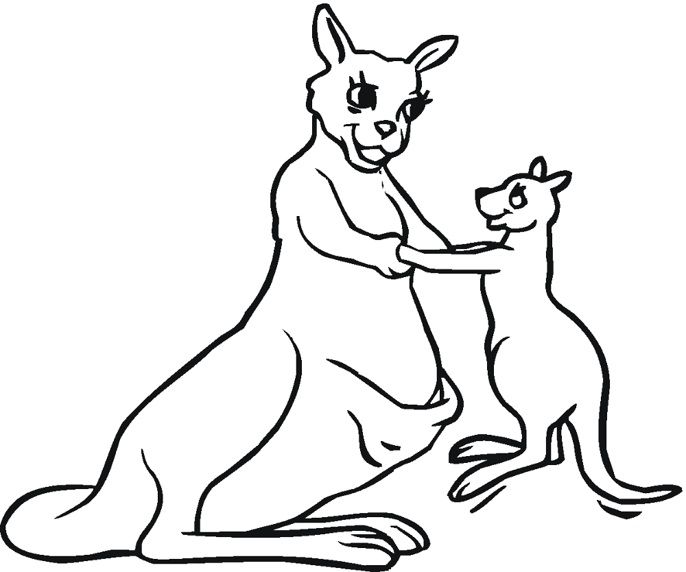 Desenho de Cangurus para colorir e imprimir: número 48