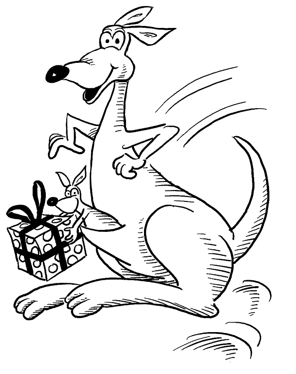 Desenho de Cangurus para colorir