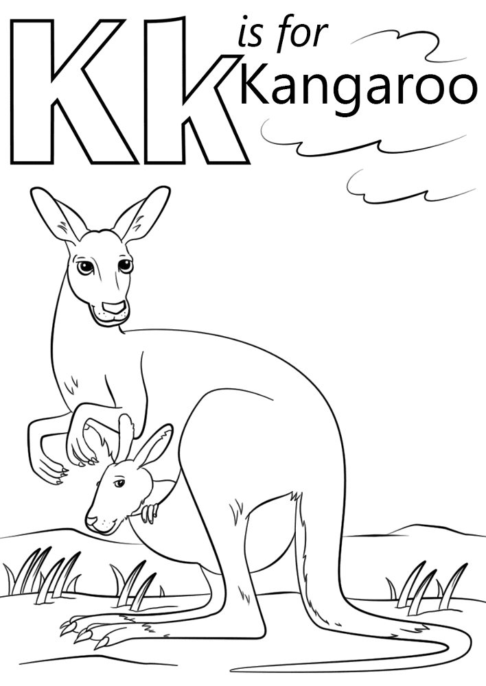 Desenho de Cangurus para colorir