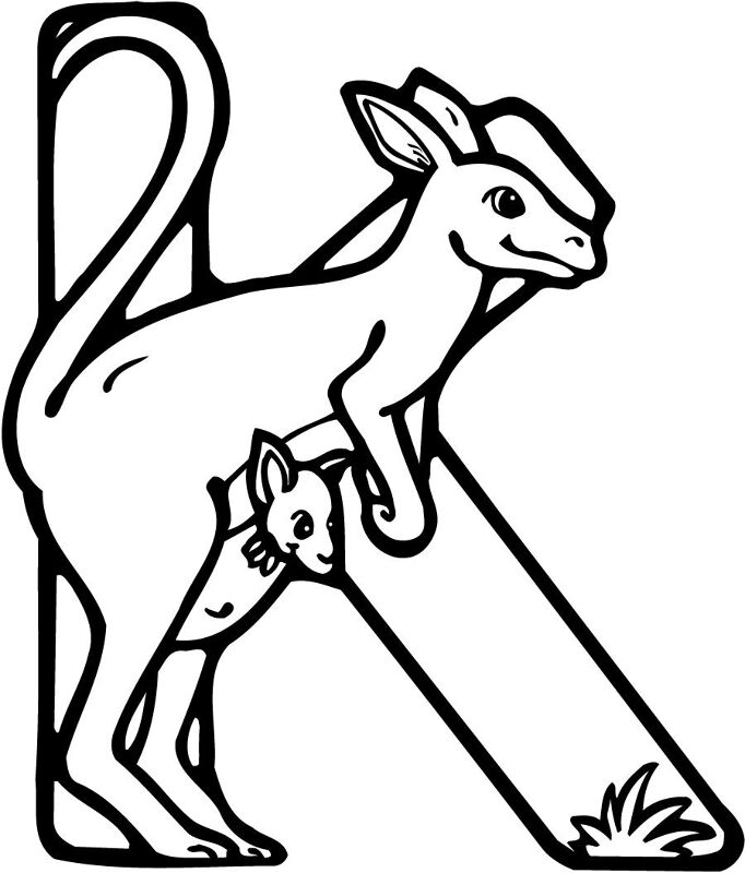 Desenho de Cangurus para colorir