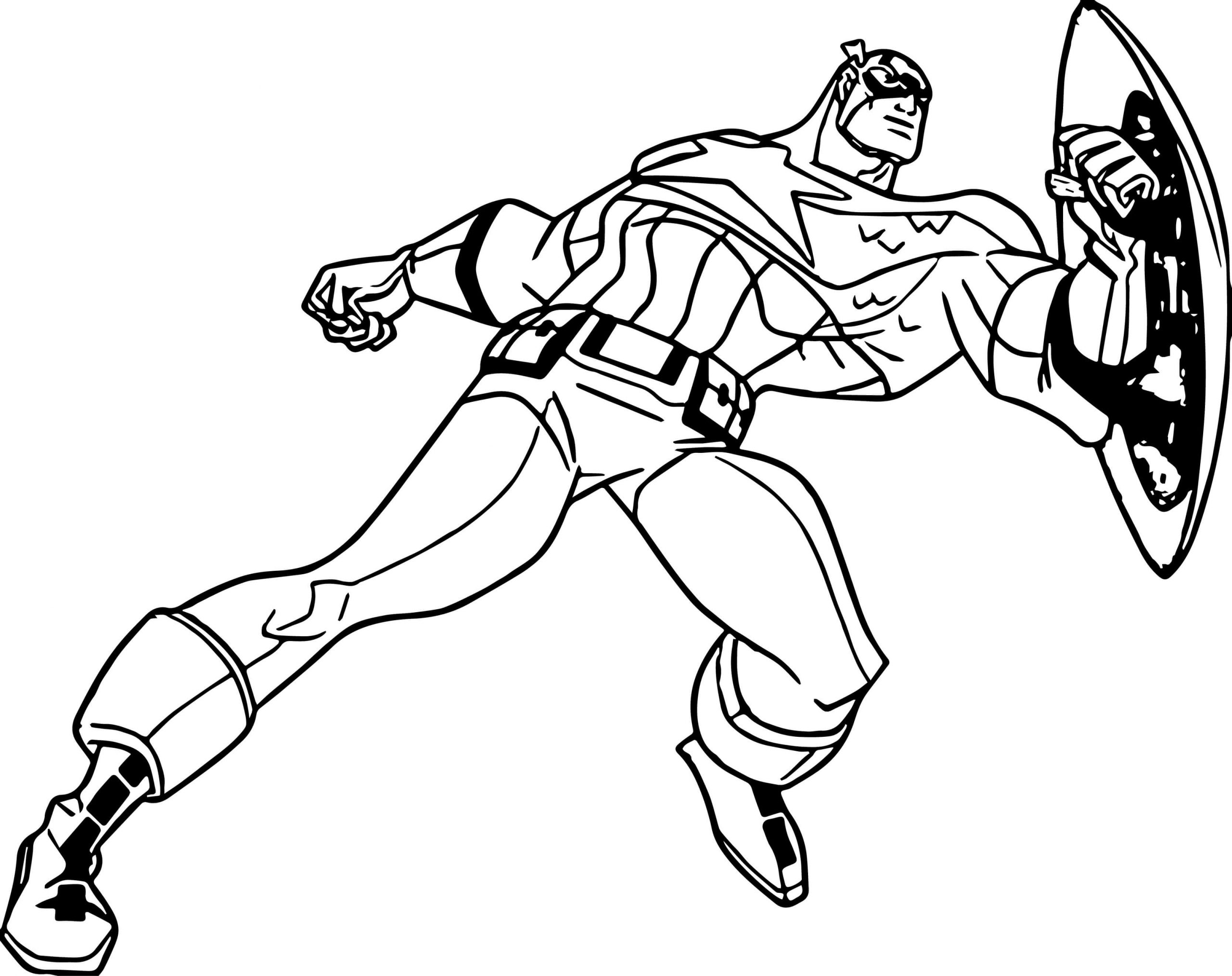 Desenho de Capitao America para colorir e imprimir: número 6
