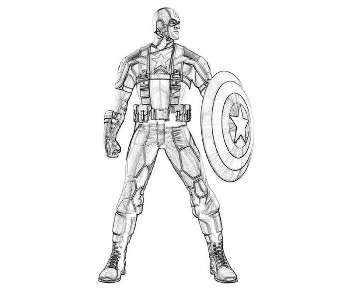 Desenho de Capitao America para colorir e imprimir: número 21