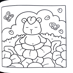 Desenho de Capivara para colorir e imprimir: número 47