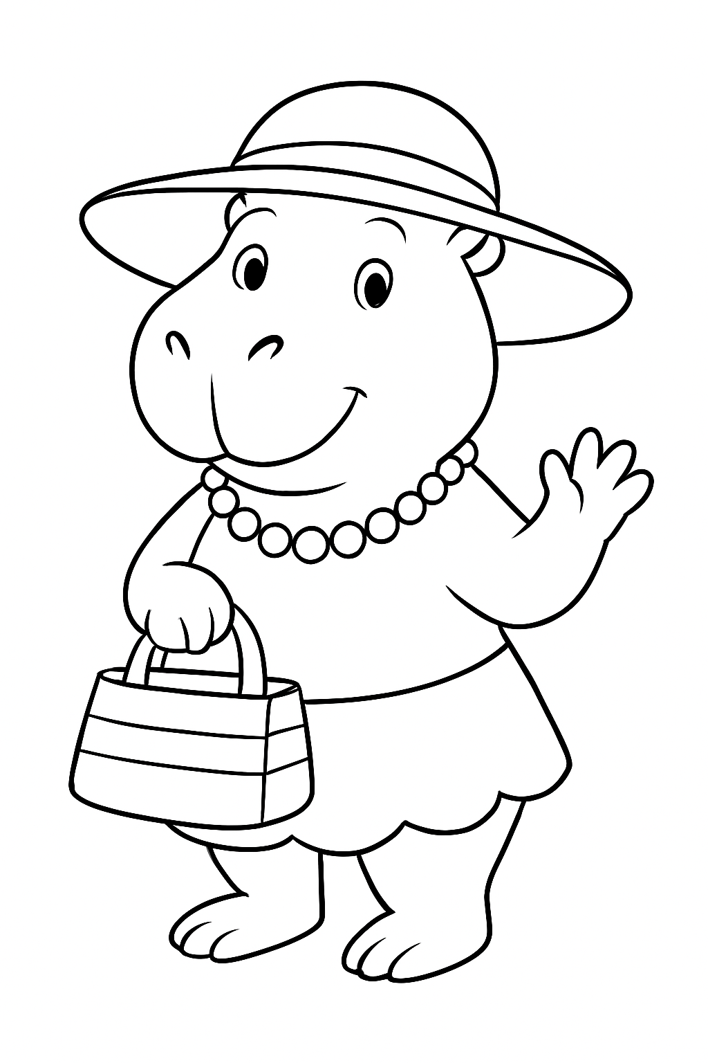 Desenho de Capivara para colorir
