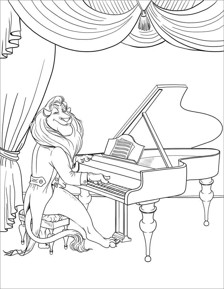 Desenho de Carnaval para colorir e imprimir: número 1