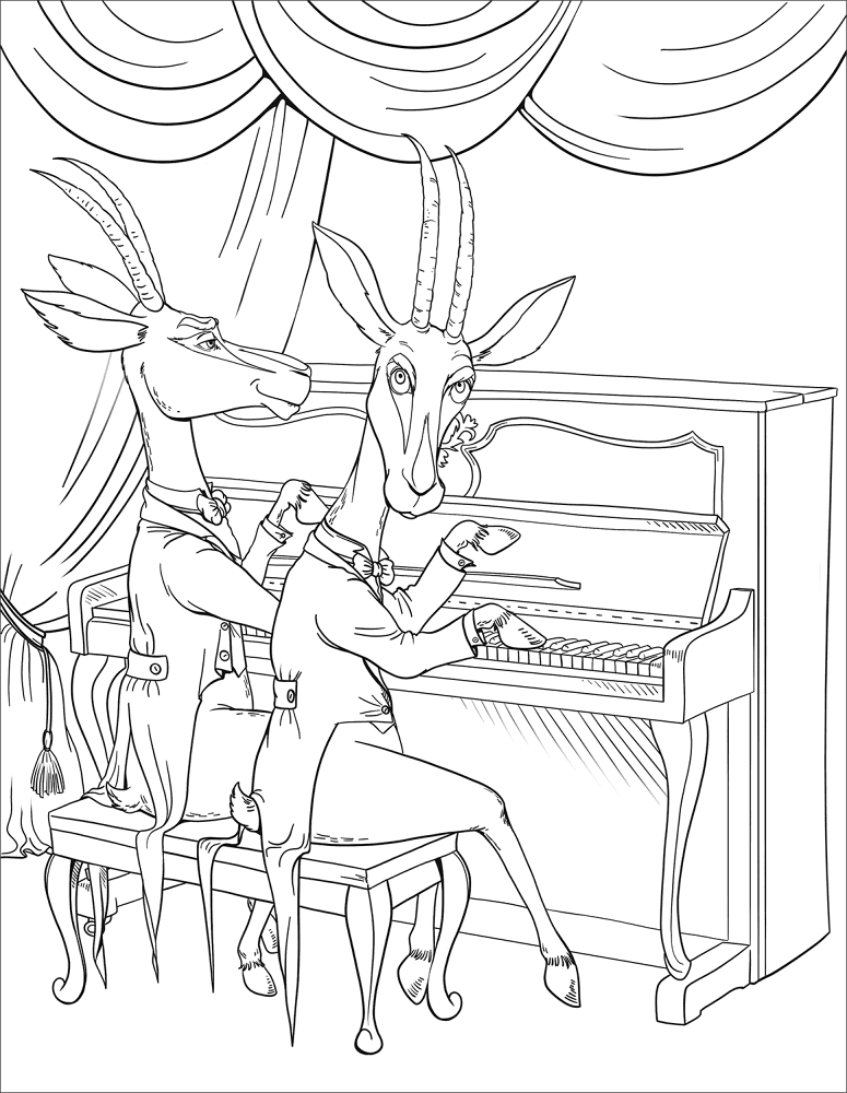 Desenho de Carnaval para colorir e imprimir: número 6