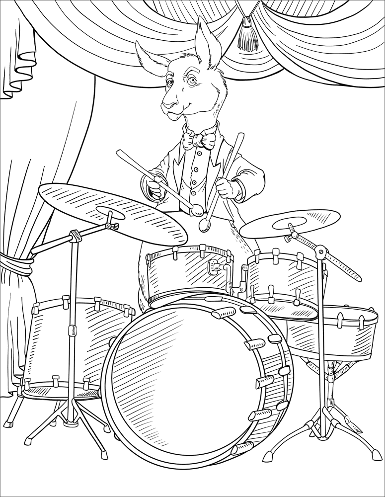 Desenho de Carnaval para colorir e imprimir: número 8