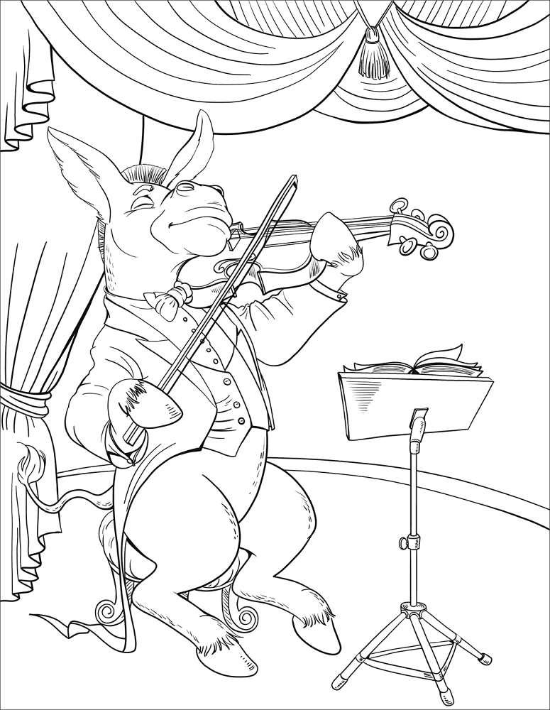 Desenho de Carnaval para colorir e imprimir: número 9
