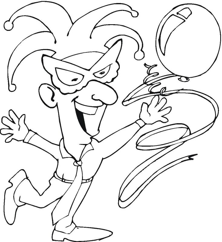 Desenho de Carnaval para colorir e imprimir: número 11